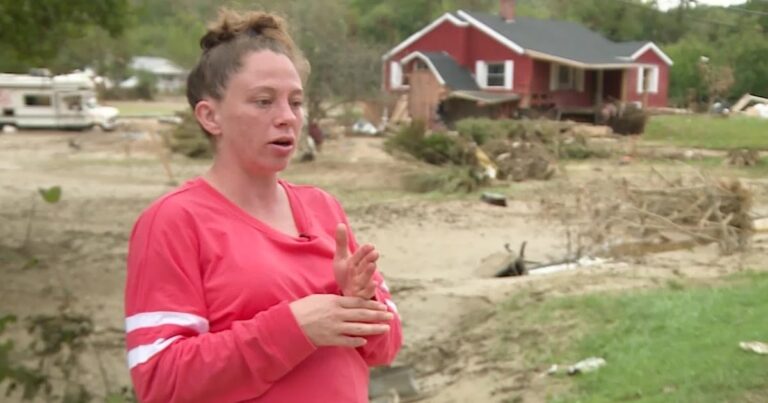 Pregnant Woman and Her Dog Float on Mattress for 8 Hours to
Survive Helene’s Floodwaters